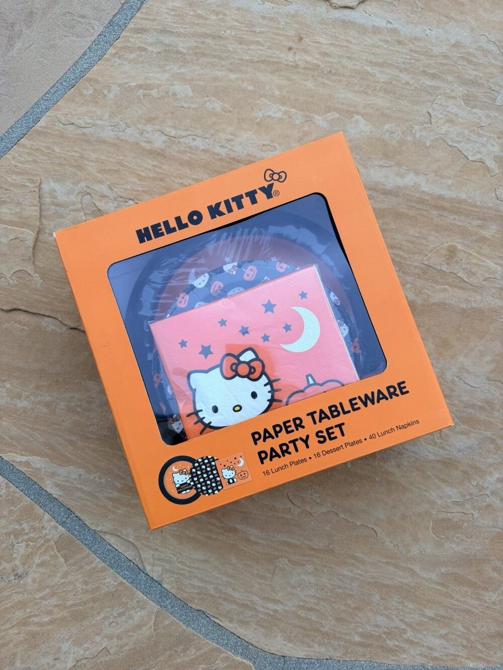 Hello Kitty Halloween Paper Tableware Party Set Pumpkins